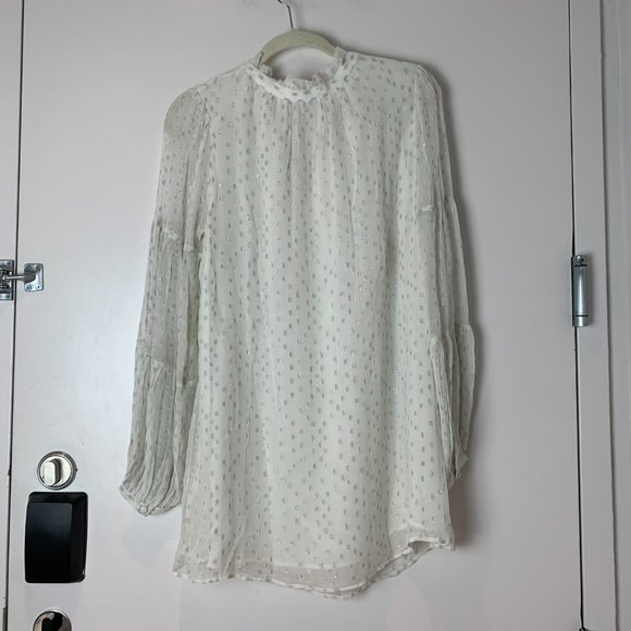 NWT FRAME Shirred Printed Mock Shift Dress - Picture 10 of 11